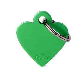 MEDALLA ALUMINIO (CORAZON CHICO VERDE)